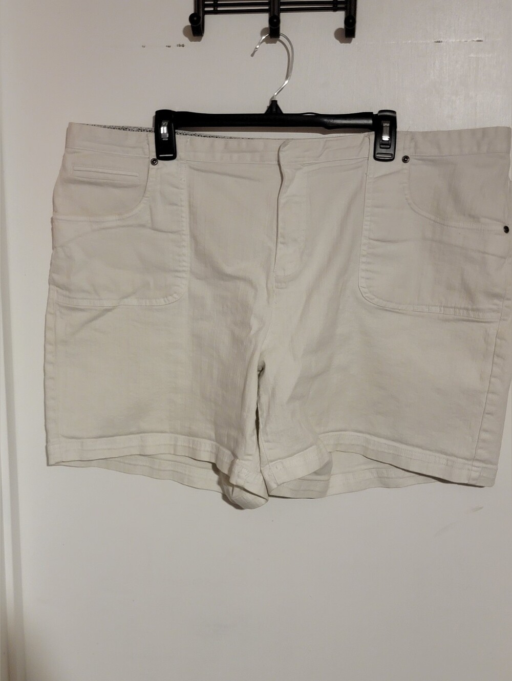 CJ Banks High-Rise White Shorts